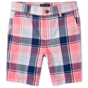 Boys Plaid Chino Shorts1